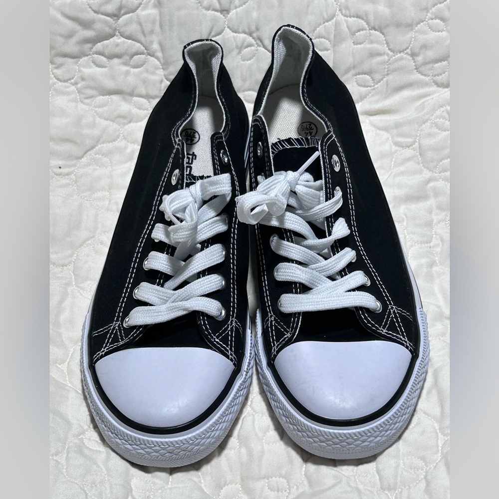 All Sport Fashion Black Canvas Sneakers Size 44/270